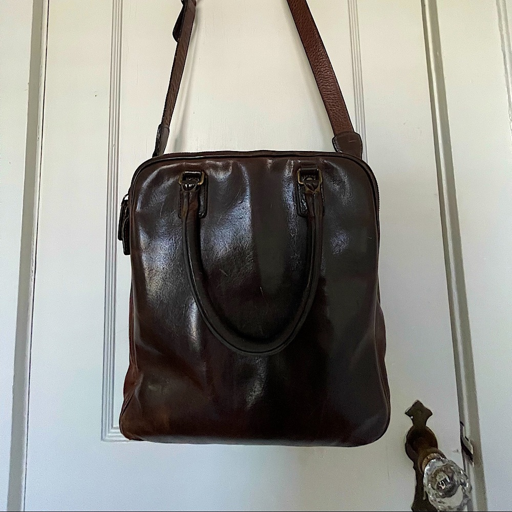 Moore and Giles leather messenger bag.